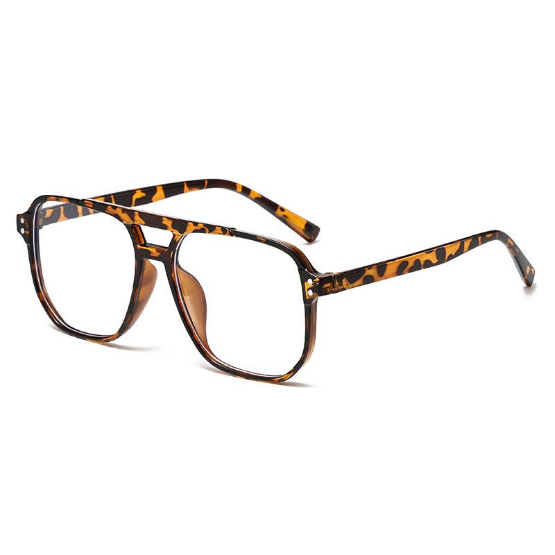Retro Double-Bridge Sunglasses with Large Ocean Lenses - Fashionable and Simple Design