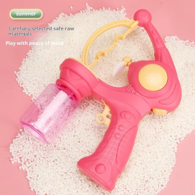 Blowing Large Bubbles Automatic Bubble Gun with Liquid Toys Soap Machine Outdoor Party Play Toy for Kids Birthday Surprise Gifts