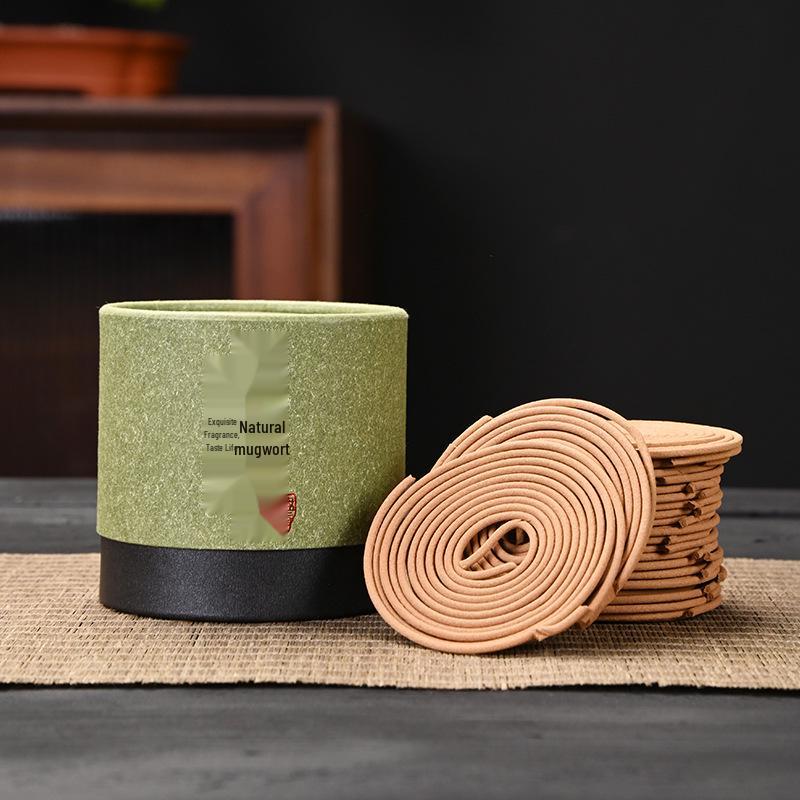 Yabai Agarwood & Mugwort Incense Coils - 48 Discs: Old Mountain Sandalwood for Indoor/Outdoor Odor Removal & Ceremony Use