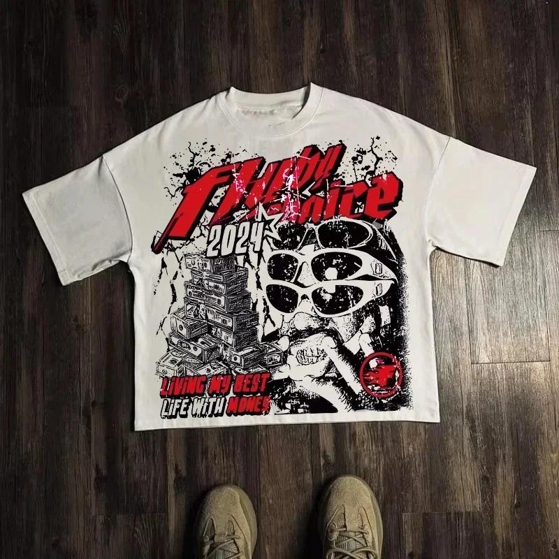 Y2K Vintage Streetwear TShirt Harajuku High Street Letter Print Pro Choice Aesthetic Oversized Casual Short Sleeve