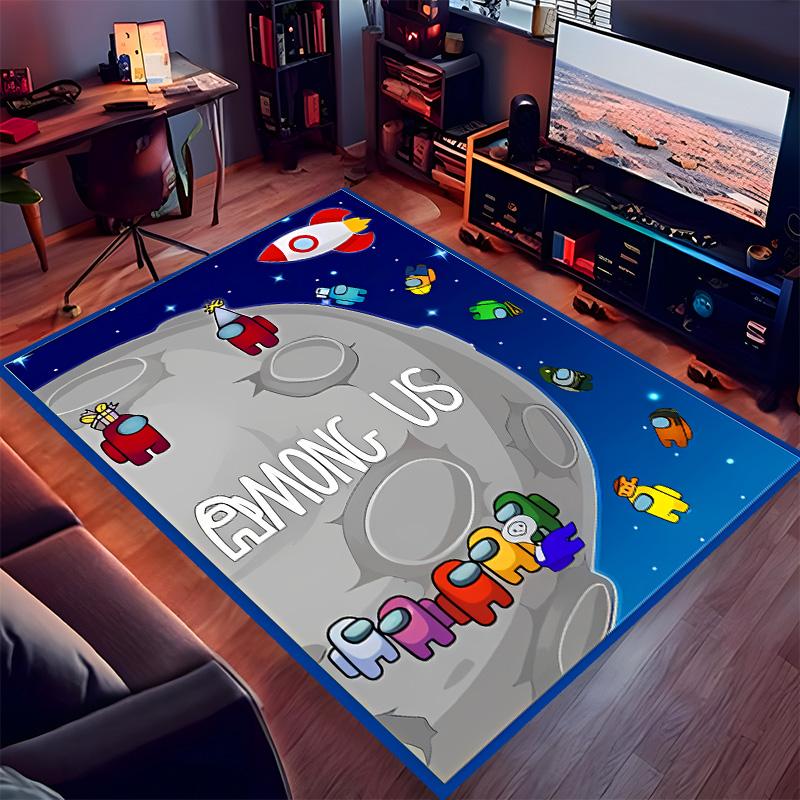 Among Us Print Area Rug-Soft,Washable Non-Slip Indoor Mat Office Chairs,Living Room,Home Office Decorative Rug