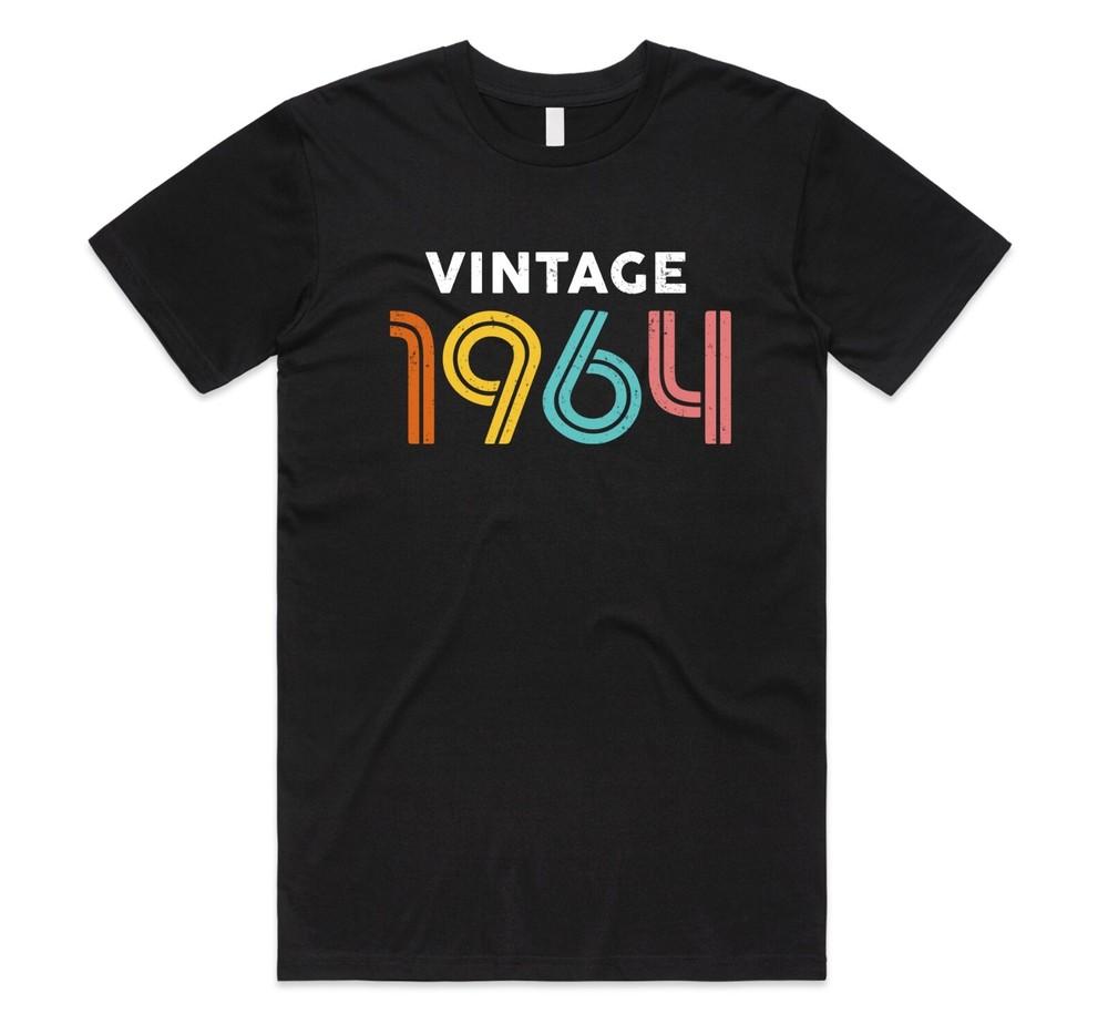 

60th Birthday T-shirt Top Vintage 1964 Funny Gift Men s Women s 60 Gifts Party 2XL