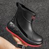 Fashion rain shoes men's outdoor waterproof fishing shoes versatile water shoes non-slip kitchen men's soft-soled comfortable rubber shoes