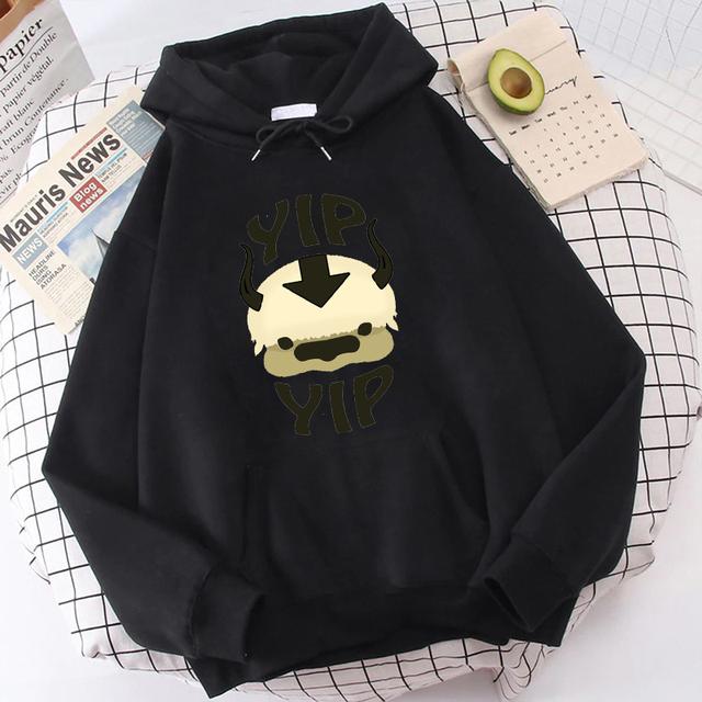 Толстовки Appa Yip Yip Толстовка унисекс Avatar The Last Airbender Свободная уличная одежда Avatar The Last Airbender Пуловер с капюшоном 2XL