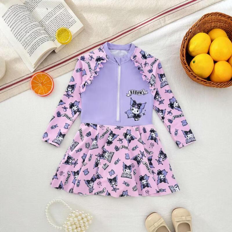 Girls  Sweet Quick-Dry Split Swimsuit