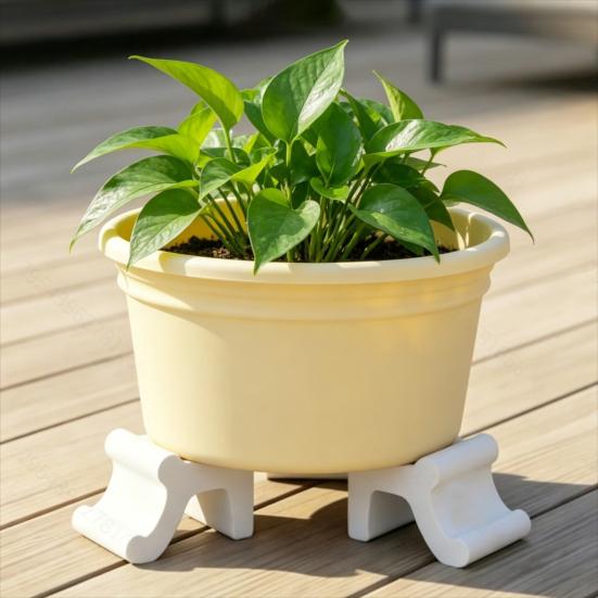 3 Pezzi Rialzi per Vasi da Fiori Stampa 3D Supporto per Fiori Compatto Antiscivolo Piedini Rialzati per Vasi da Fiori Ornamenti Durevoli per la Ventilazione per Giardino