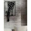Metal Zebra Wall Art Decor Handcrafted Iron Modern Farmhouse Living Room Office