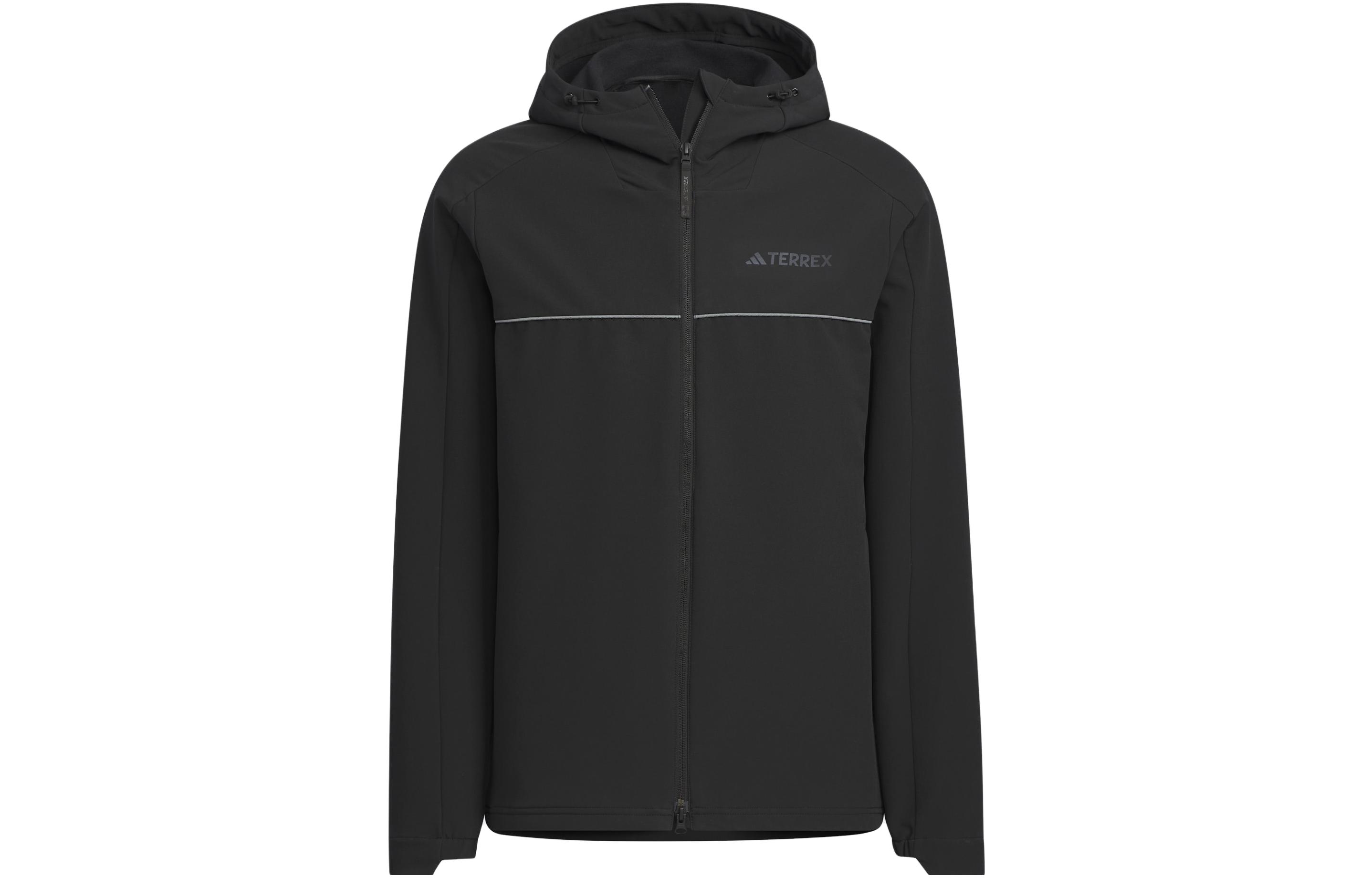 Adidas Jackets Men s Black Hooded Moderate Other Black|L