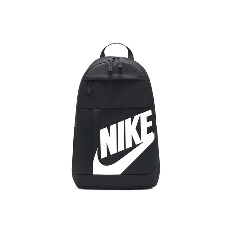 Nike Elemental Basic Logo Student Polyester Backpack Unisex Backpack Black White DD0559-010 Black/White