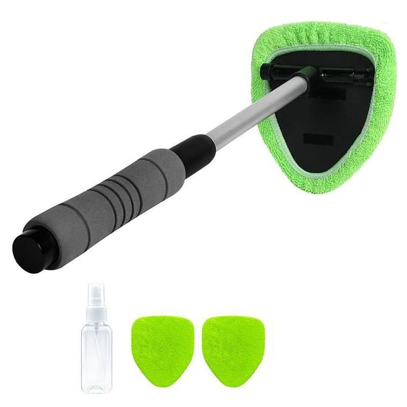 Telescopic Microfiber Car Window Cleaning Brush & Scraper