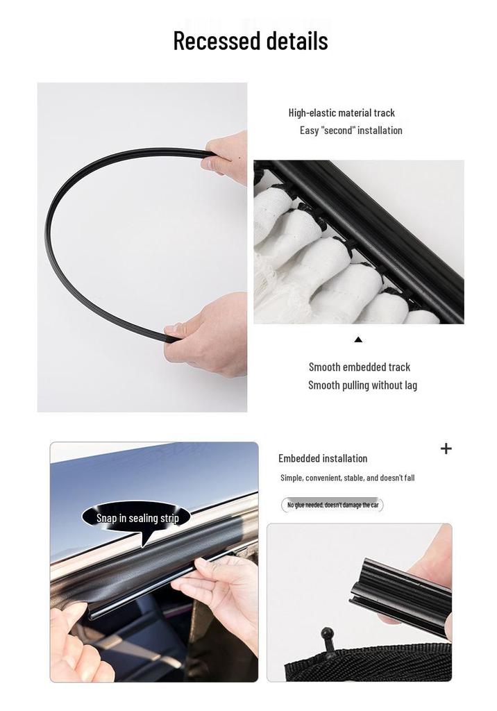 Car Window Blackout Curtains: Sunshade & Heat Insulation, Suction Cup, Rear Seat Baby Privacy Protection.