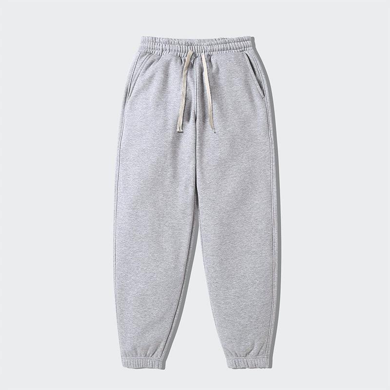 Cotton Twill Baggy Casual Jogger Pants Men Anti-wrinkle Work Wear Trousers Outdoor Sport Sweatpants Breathable Knitted