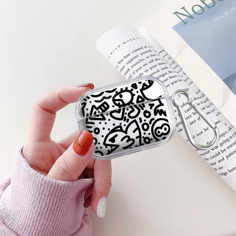 Cartoon Character Graffiti Case For Airpods 3 Pro2 Pro Pro3 4 1 2 Clear Earphone Cases Cover