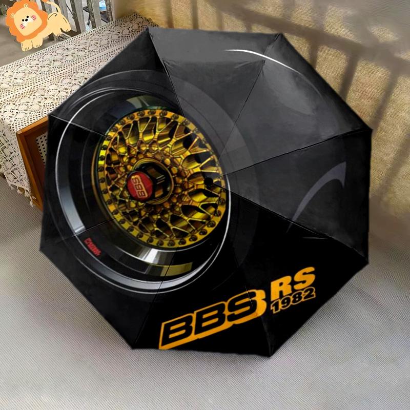 BBS Wheels: Precision Style Folding umbrella Portable travel printing Sun umbrella Three folds