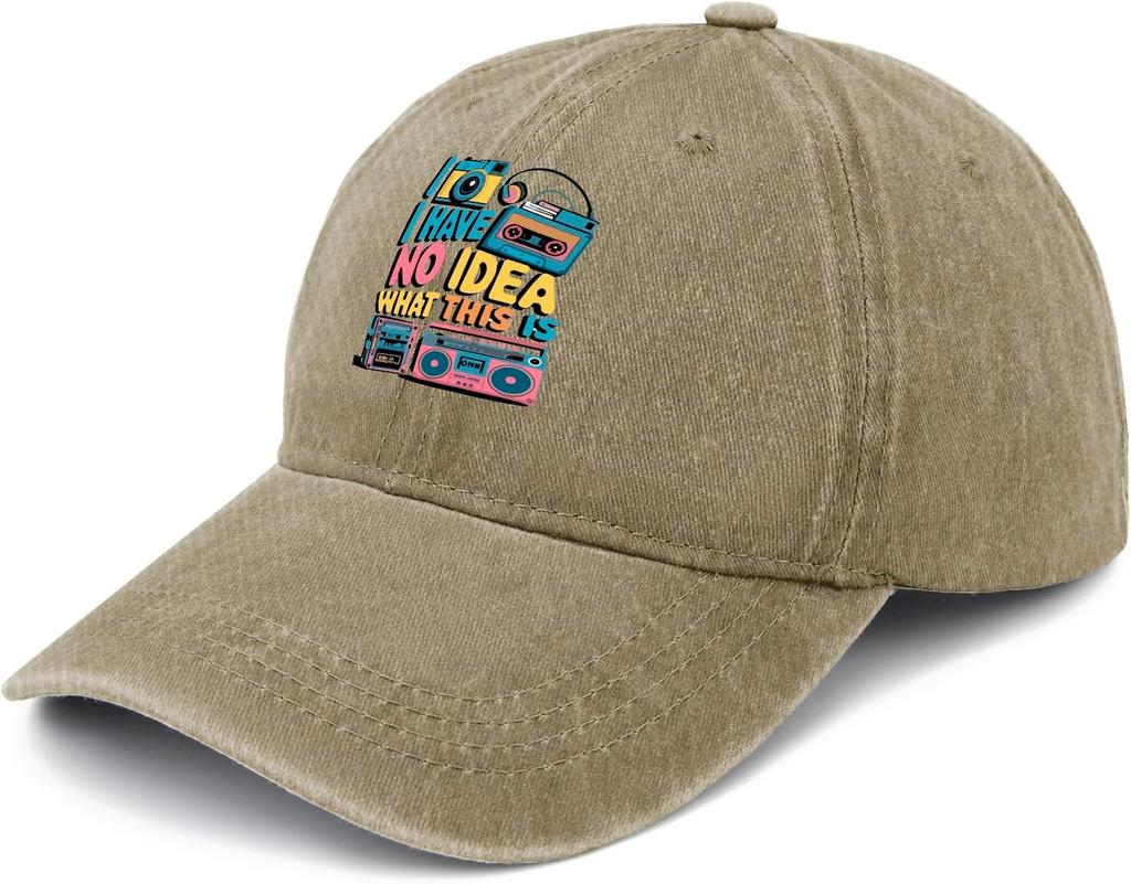 I Have No Idea What This Is 80s Retro Graphic Baseball Cap Adjustable Polyester Casual Sun Hat Unisex