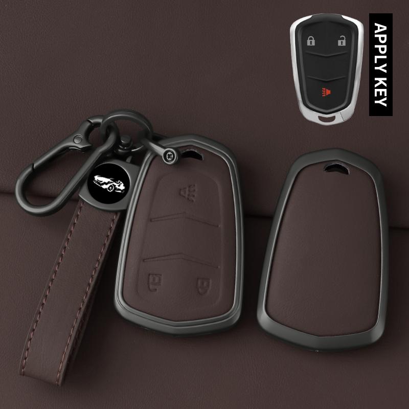 3 4 5 6 Buttons Metal Car Key Case Cover For Cadillac 2015-2019 Escalade ATS CTS CT6 XTS XT5 SRX Protector Keychain Accessories