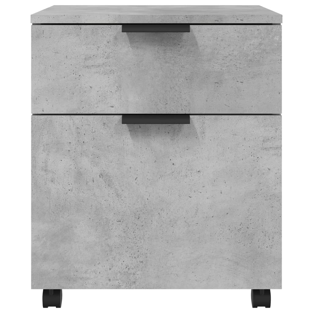 Mobiler Aktenschrank Mit Rollen Und Schubladen, Geeignet Für Flur, Wohnzimmer Und Arbeitszimmer, Schwarz 45x38x54 Cm