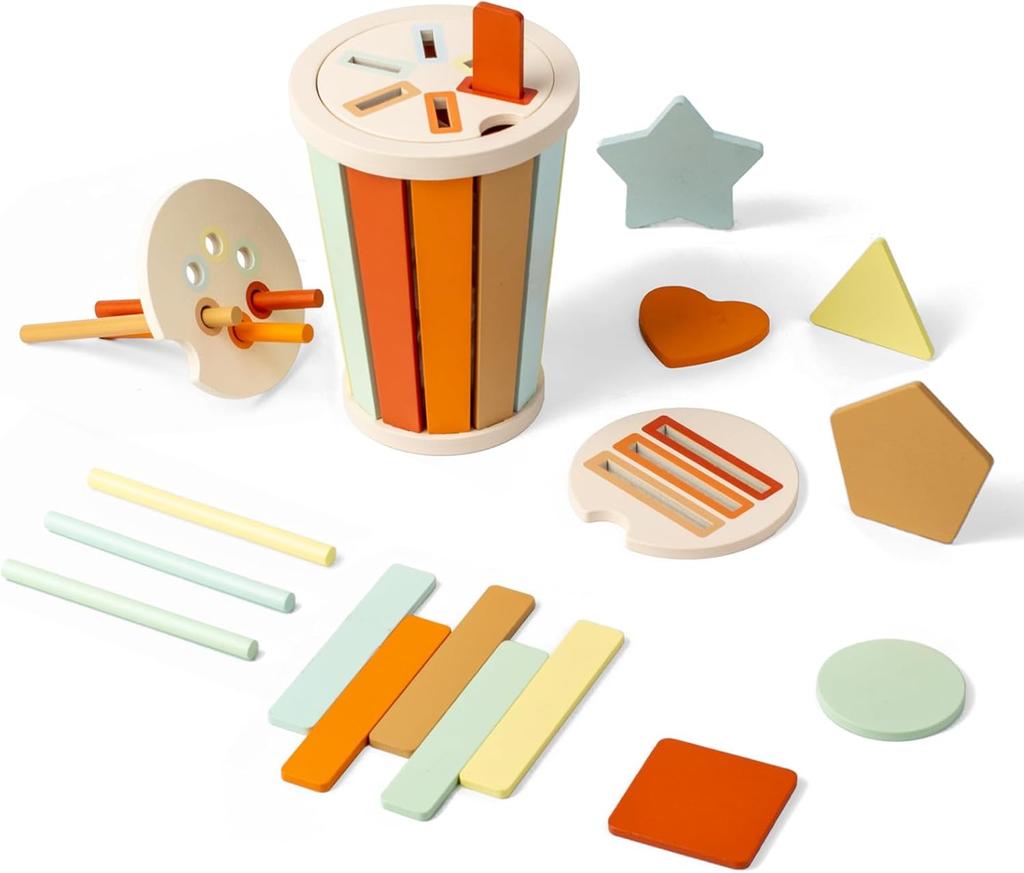 Montessori Color Sorting Matching Toys Wooden Shape Recgnition Toy Kids Math Learning Educational Toys Todders Fine Motor Gifts