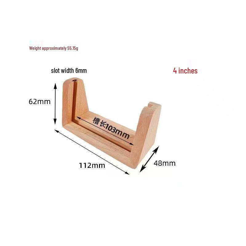 U-Shaped Wooden Photo Frame Base with Acrylic Card Calendar Display Beech