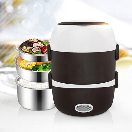 44960 Layer Cooker Heating Portable Electric Rice Lunch Box Steamer Food Container