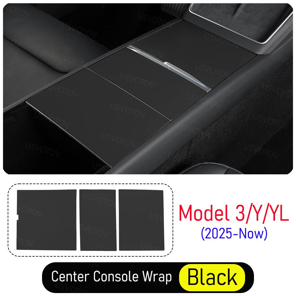 For 2025 2026 Tesla Model 3 Y YL Center Console Wrap Central Control Panel Cover Protector Accessories Electrostatic Adsorption