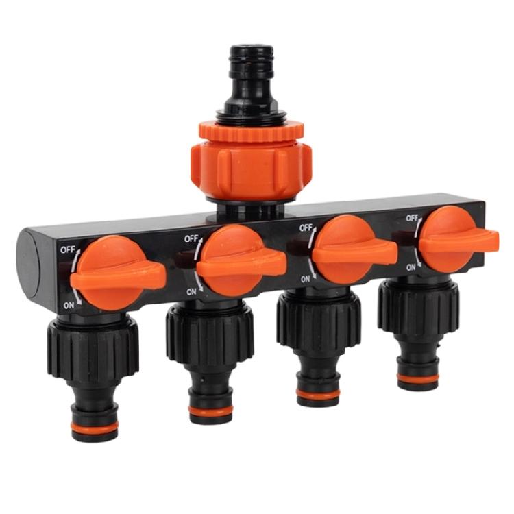 Versatiles Plastic Water Dispenser 4 Way Division With Ball Valves Suitable for Multiple Outdoor Applications