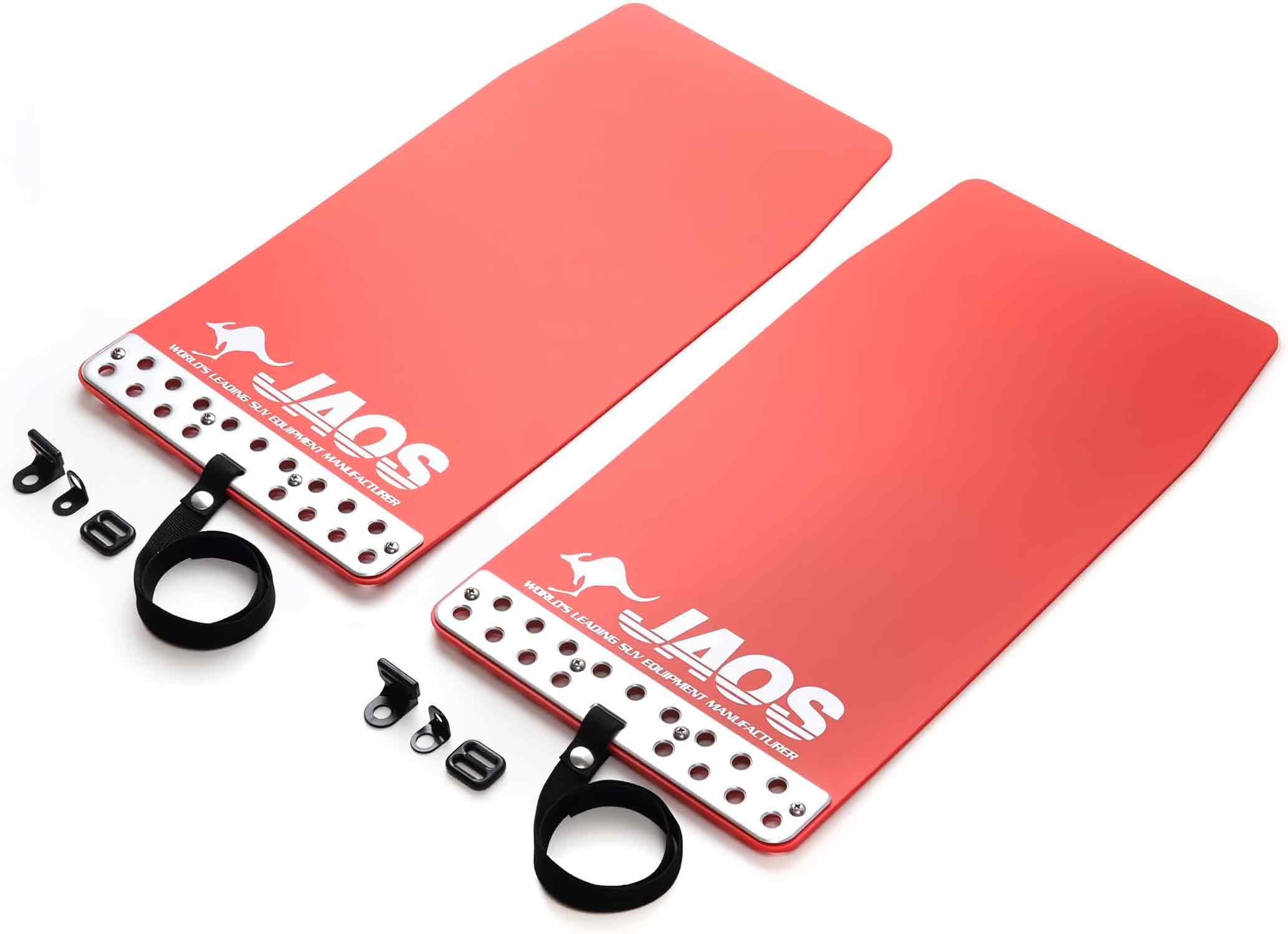 

JAOS Mud Guard III Red Front Set for Toyota Hiace 200 Series B621201F (2004+) [Model Year 04.08-] [Compatible with All]