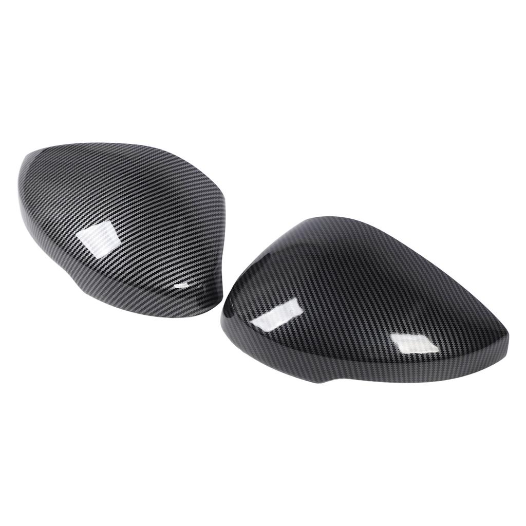 1 Pair Side Mirror Cap Cover Left Right Carbon Fiber Style Protective Weather Resistant Rear View Wing Mirror Housing
