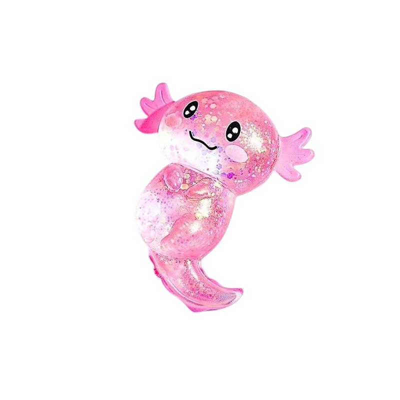 

Glitter Stress Relief Decompression Axolotl Toy Cute Malt Sugar Squeeze Fidget Toy For Adults Kids Adults Birthday Party Gift рожевий