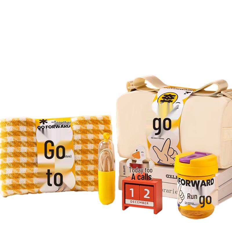 Miss Kitchen White Shoulder Bag & Stainless Steel Cup Set