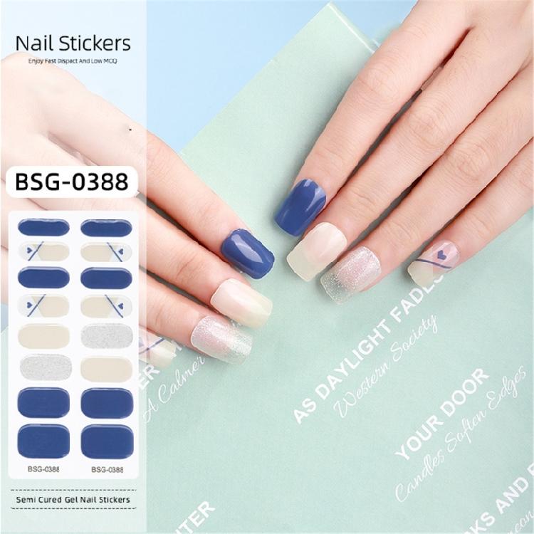 Self Adhesive Gel Nail Strips Nail Polish Stickers Nail Art Decals for Women