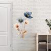 3D Flower Wall Stickers Removable Waterproof Floral Wall Decal Gold Blue White Peel