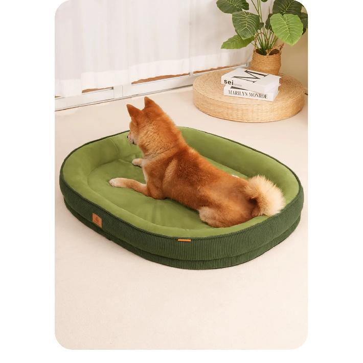 Medium Size Ultra Soft Dog Bed Removable Mat Orthopedic Support Moisture Proof Anti-Slip for German Shepherd Siberian Husky