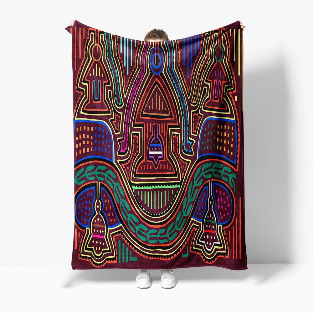 

Psychedelic Tribal Ethnic Aztec Pattern Blanket Throw Cushion Cover Wall Art Decor Gift 75x90cm