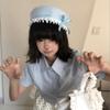 Ruffle Sailor Hat Dome Navy Cap Retro JK Bow Beret  Travel
