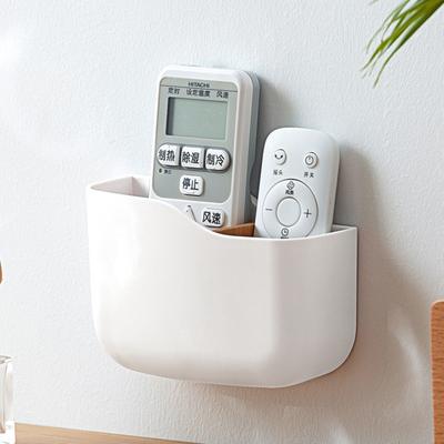Wall-Mounted Storage Box Plastic Remote Control Storage Case Air Conditioning Remote Control Storage Box Phone Charging Holder