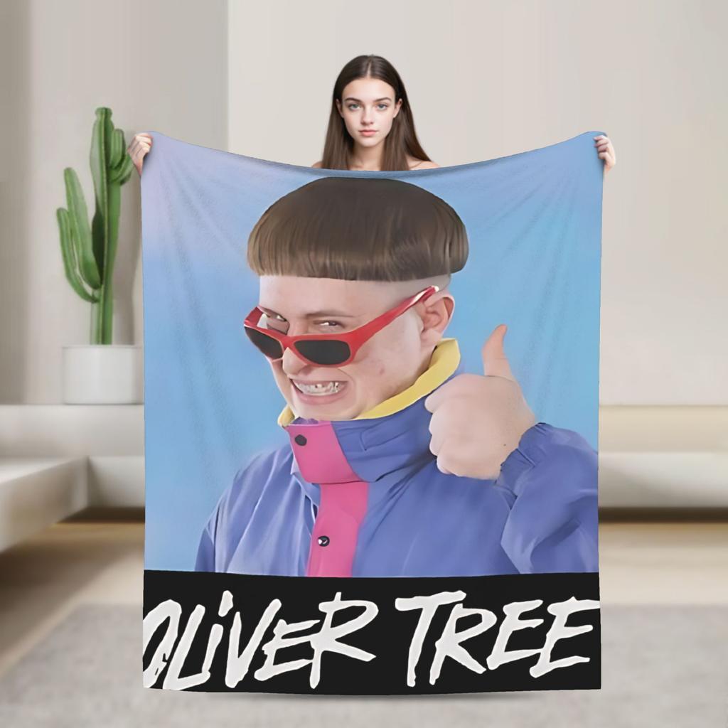 Oliver Tree Memorial RIP Blanket Flannel Textile Decor Portable Lightweight Throw Blankets for Bed Outdoor Plush Thin Quilt
