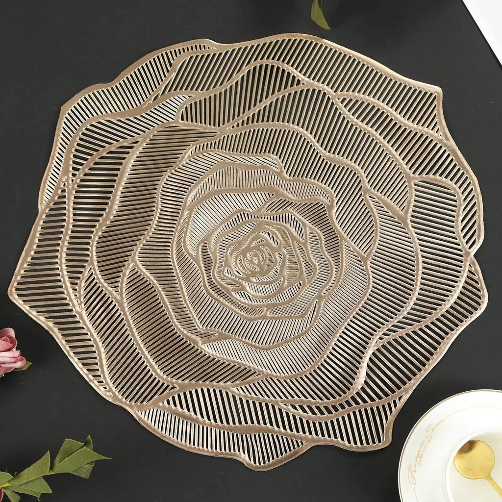 1pc Cup Cushion Hollow Waterproof and Oil Proof Table Cushion Decoration and Insulation Table Mats for Dining Table Decoration