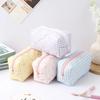 Large Capacity Plaid Bow Pattern Stationery  Bag Lightweight Coin Purse Makeup Storage Bag  Office