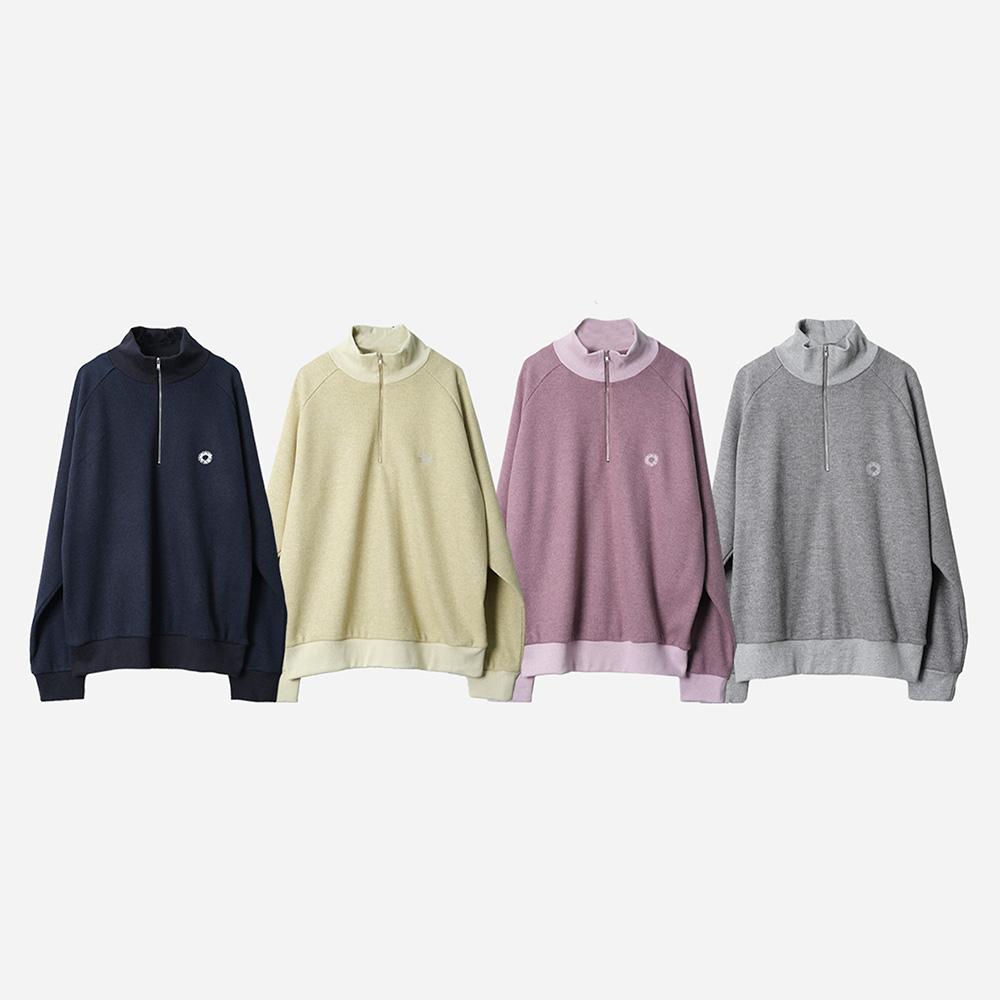 999Hyumeoniti Easy Knitted Half Zip (Dark Navy)