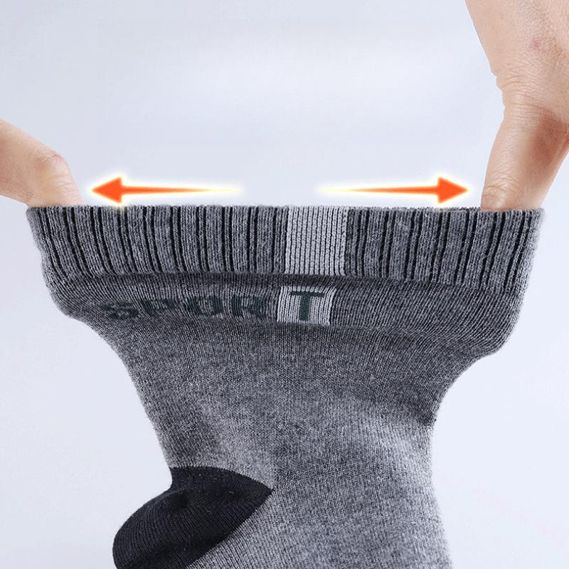 5 Pairs Men Casual Socks Solid Color Sports Sweat-absorbed Comfortable Socks