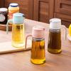 Automatic Opening Glass Oil & Vinegar Dispenser with Handle Grip - Large Capacity for Kitchen Use