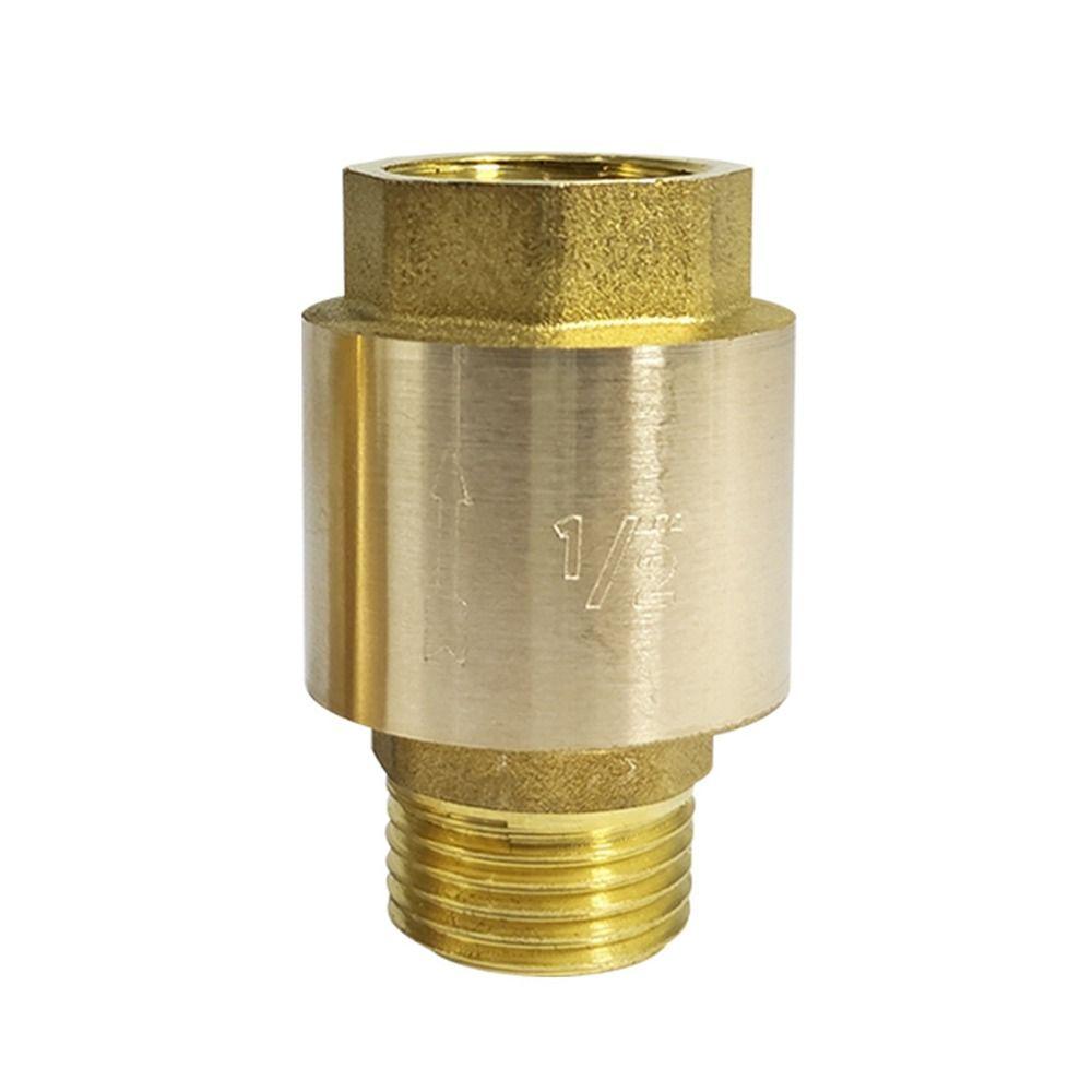 BSPT Thread Brass Check Valve Male To Mal Spring Check Valve Durable Pipe Check Valve