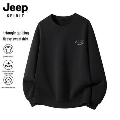 JEEP SPIRIT Men's Crew Neck Printed Sweatshirt