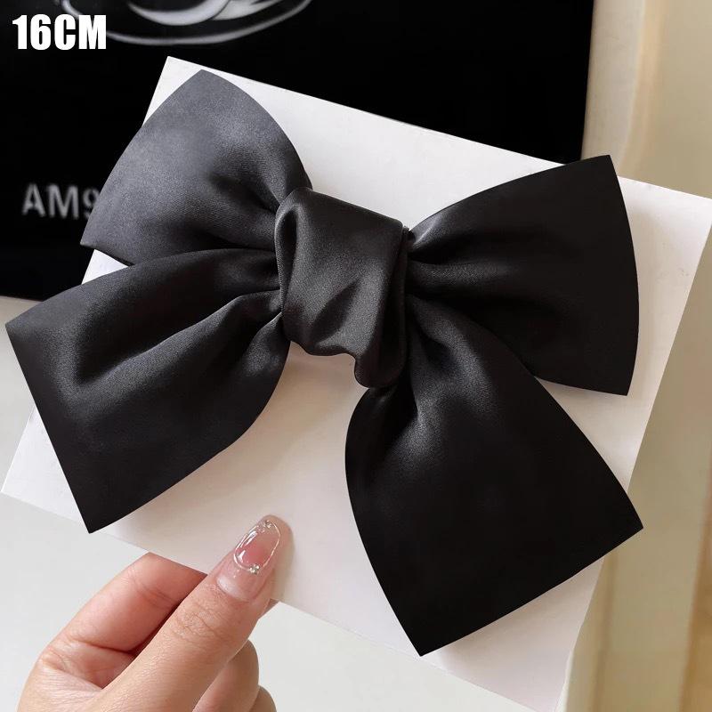 Black Big Bow Headband Hairpin Women'S New Clip Hair Accessories Autumn Hairpin