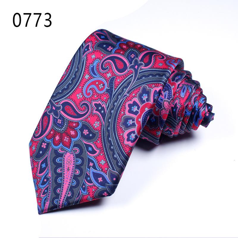 Cravată cu flori de caju Mătase imitație Cravată pentru bărbați Mătase poliester Cravată imprimată