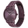 Coach Quartz Watch Stainless Steel Band 41Mm Purple Dial 30M Water Resistant Women watches 14504298