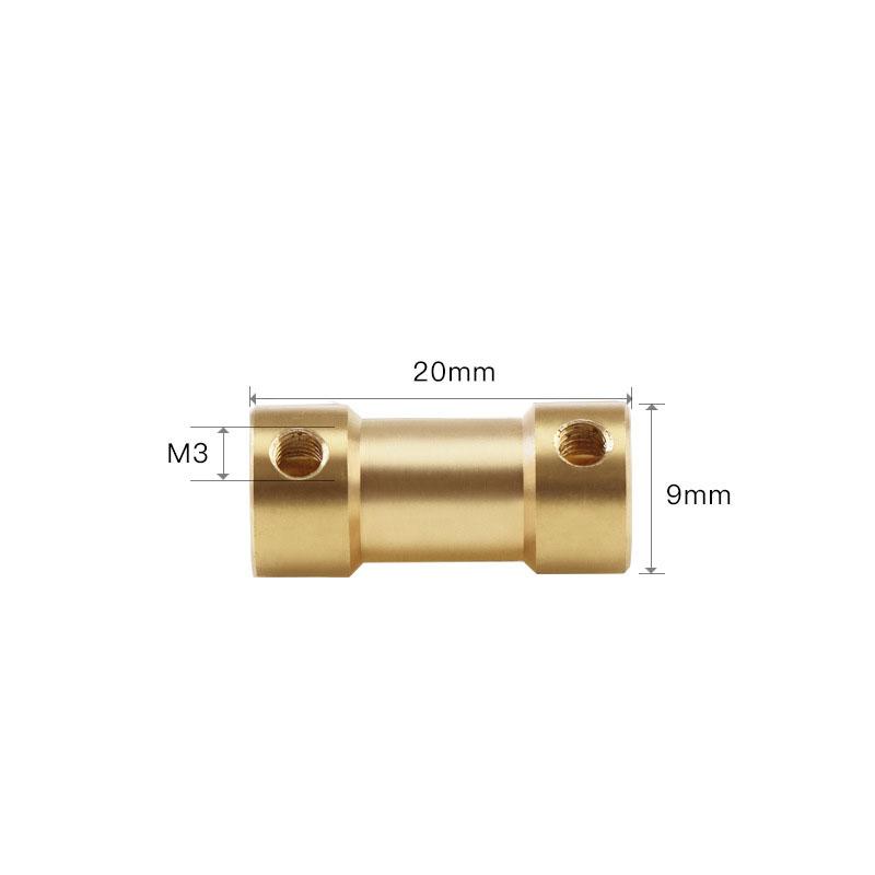 1Pcs Brass Coupling Model Accessories Motor Motor Coupling Metal Hole Connecting Shaft Transmission Parts 2-3-4-5