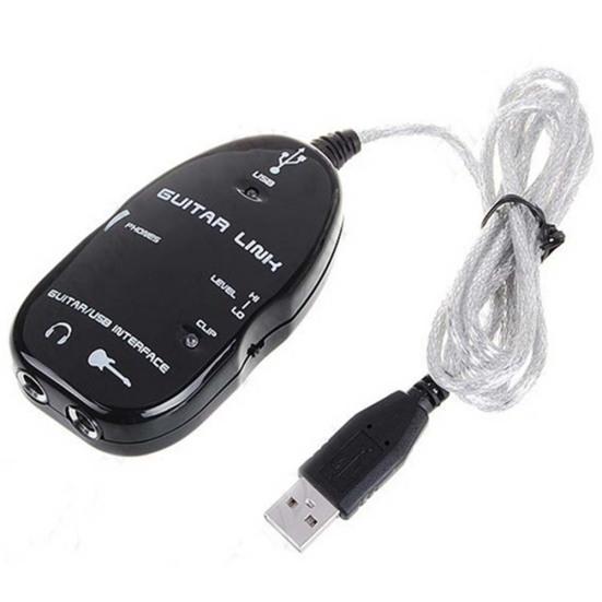 Интерфейс Guitar to USB для подключения к компьютеру, адаптер для записи на ПК/MAC, кабель, аудио