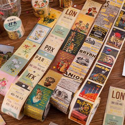 1 sztuk taśma washi Vintage znaczki taśma maskująca taśma dekoracyjna taśmy Washi Washitape dziennik naklejki Scrapbooking